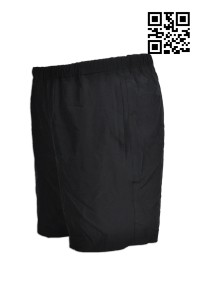 U252  製造寬鬆運動中褲  訂購拉鏈處反光條中褲 袋口反光唧邊設計 梳織5分褲 訂造打球運動短褲  運動褲製造商